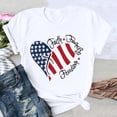 thumbnail image 2 of VJATTWR Hauts à Manches Courtes pour Femmes T-Shirt à Manches Courtes Grande Taille pour Femmes Col Rond Décontracté Imprimé Graphique pour Printemps Été Haut Basique Quotidien avec Pantalon TG, 2 of 3