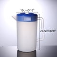 thumbnail image 3 of Plastic Pitcher for Cold Water - Round Beverage Jar with Lid, Leakproof for Iced Tea, Lemonade, Juice, 1 Gallon, 3 of 6
