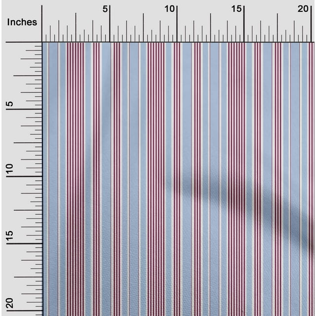 oneOone Viscose Chiffon Fabric Multicolor Stripe Printed Fabric 1 Yard 42 Inch Wide