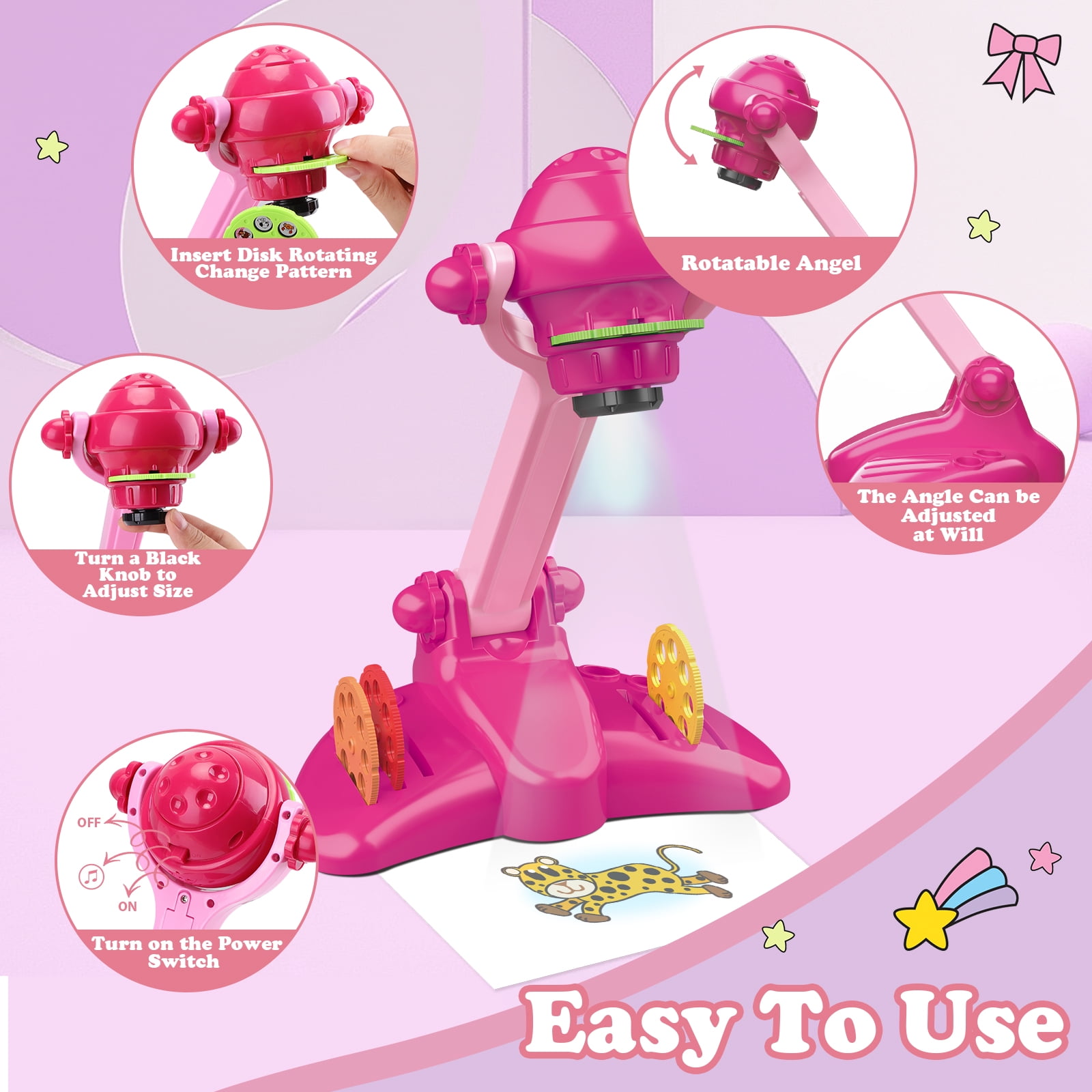 Konijiwa Drawing Projector Set,Coloring & Tracing Art Kit Gift for 3+ Year Old Girls