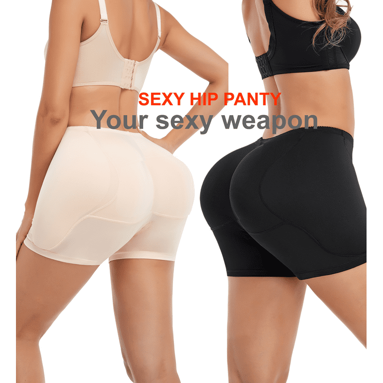 S-6XL Plus Size Padded Panties for Women Tummy Control Underwear Ladies Hip  Enhancer Shapewear Butt Lifter Shorts (Color : Beige, Size 