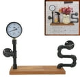 thumbnail image 4 of Hanging Storage Rack, Retro Industrial Style Wide Application Wrought Iron Wall Shelf Easy Installation Firm  for Living Room, 4 of 7