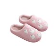 thumbnail image 6 of HTHLVMD All Over Ghost Slippers, Cute Pattern House Shoes, Halloween All Over Ghost Slippers Cute Pattern Fuzzy House Shoes Warm Plush Closed Toe Slip On Clog Indoor Footwear, Pink 6.5, 6 of 6
