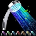 thumbnail image 1 of LED Shower, Light Head, Lighted Shower Head, Color Shower Head, LED Hand Shower, 7 Color Auto Change, Universal, Chrome, 1 of 5