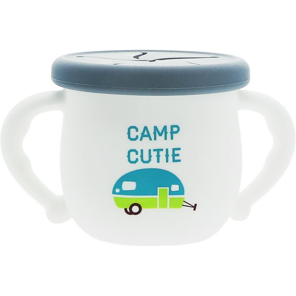Pavilion Gift Company - Camp Cutie - 3.5" Silicone Snack Bowl with Lid