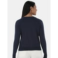 thumbnail image 4 of Time and Tru Women’s Fine Gauge Cardigan Sweater, Lightweight, Size XS-XXXL, 4 of 5