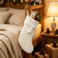 thumbnail image 3 of Christmas Stockings, Classic Xmas Stocking with Hanging Loop, Gift Bag for Fireplace Mantel, Tree and Family Holiday Decor, 3 of 6