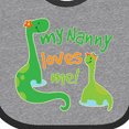 thumbnail image 4 of Inktastic My Nanny Loves Me Grandson Dinosaur Boys Baby Bib, 4 of 4