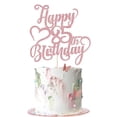 thumbnail image 1 of Cake topper AROKIPPRY con brillo rosa dorado para 85.º cumpleaños, 1 of 8