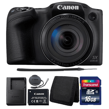 Canon SX430 Digital Camera Black with Accessory