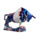 thumbnail image 1 of Estatua de ganado, figura de toro de resina, decoración del hogar, regalo para amigos, diseño creativo Azul y blanco, 1 of 9