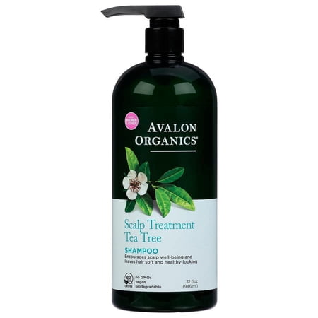 Avalon Organics Scalp Treatment Shampoo, Tea Tree, 32 Oz 32 Fl Oz (Pack of 1)
