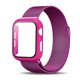 thumbnail image 1 of Caja De Vidrio + Metal Inoxidable Para La Correa Del Reloj De Apple 41MM 45MM 40mm 44mm 38mm 42mm Pulsera De Acero Para iWatch 8 5 4 3 SE 6 7 Ultra 49mm, 1 of 4