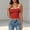 Red, variant on 2026New Women's Y2k Tank Top Buckle Scoop Neck Sleeveless Ribbed Fitted Going Out Tops Streetwear Festival Outfits(Grey,M)