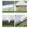 thumbnail image 5 of Outdoor Storage Shed Outsunny 10' x 7' x 7' Walk-In Greenhouse, Outdoor Garden Warm Hot House with 4 Roll-up Windows, 2 Zippered Doors and Weather Cover, White,Small Storage Shed, 5 of 10