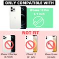 thumbnail image 2 of Zonrw Para Iphone 12 Pro Funda Magnética Para Mujeres Y Niñas, Suave Y Lindo Marco De Onda, Forma Rizada, Corazón De Amor, Carcasa De Teléfono Con Revestimiento De Lujo, Compatible Con Magsafe A Prueb, 2 of 5