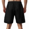 thumbnail image 5 of DDAPJ pyju Mens Athletic Shorts Waffle Knit Casual Sweat Shorts Drawstring Elastic Waist Bermuda Shorts with Pockets Black XXXL, 5 of 7