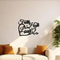 thumbnail image 6 of Art Word Wall Decor Heart Vintage Metal Hanging Faith Hope Love Wall Sculpture Black Modern Simple Ornaments Accessories for Living Room Bedroom Outdoor Rustic Courtyard 11.8inx9.2in, 6 of 9