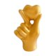 thumbnail image 1 of Estatua de resina perfecl con forma de corazón y gesto de mano oro, 1 of 8
