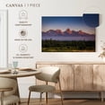 thumbnail image 5 of Elephant Stock Grand Teton Mist Wall Art - Horizontal Canvas Wall Art - Living Room Wall Decor - Nature Canvas - Green And Purple Decor - 36" x 24", 5 of 8