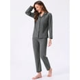 thumbnail image 2 of DARING DIVA Pajamas Set Winter Fleece Warm Long Sleeve Sleepwear M Black, 2 of 7