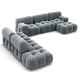 thumbnail image 5 of Modern Leisure L Shape Velvet Fabric Sofa Set Mario Bellini Boucle Corner Living Room Sectional Modular Sofa My Lux Decor Round, 5 of 8