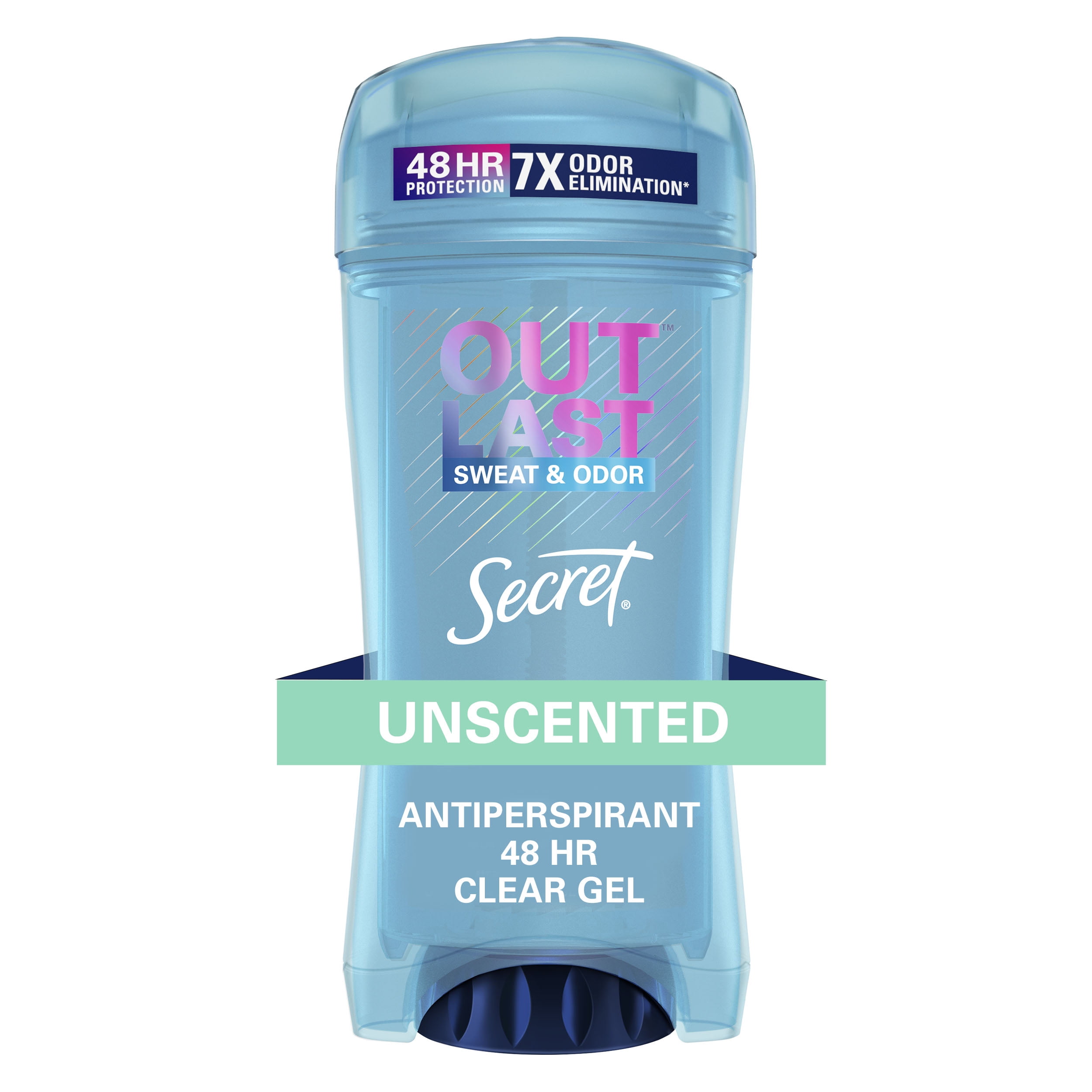 Secret Outlast Clear Gel Antiperspirant Deodorant for Women, Unscented 2.6 oz