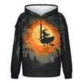 thumbnail image 5 of Halloween Hoodies for Men Big and Tall Hooded Graphic 1/4 Zip Sweatshirts Pullover Long Sleeve Holiday Party Tops (S, Gray), 5 of 5