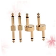 thumbnail image 3 of OULII 4 Pcs Set Golden Metal Guitar Effect Pedal Connector for Signal Transmission Double Head Plug, 3 of 8