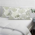 thumbnail image 4 of Coastal Sage Green Oversized Pillow Covers,Ocean Coral Starfish Shell Modern Breathable Throw Pillow Cases with Invisible Zipper,Decorative Pillowcase Pillows Protectors for Sofa Bed Couch 24"x36", 4 of 9