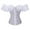 White, variant on BYHONG Women Lace Up Vintage Boned Bustier Corset With Garters Lace Up Boned Overbust Corset Bustier Lingerie Bodyshaper Black M