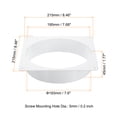 thumbnail image 2 of Unique Bargains Bride de Raccord de Conduit 8 Pieds 2 Pcs Plaque Murale d'Évent de Sécheuse Carrée à Ronde avec Pince pour Refroidissement d'Air Ventilation Blanc, 2 of 5