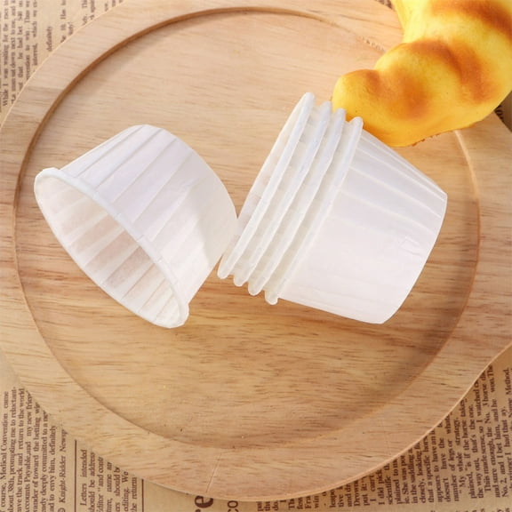 IBASETOY Cake Paper Cup Liners White 50Pcs