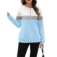thumbnail image 4 of VDJ Womens Sweatshirts Half Zip Up Crewneck Long Sleeve Pullover Tops Color Block Fall Winter Fashion Workout Sweat Shirts 2026, 4 of 5