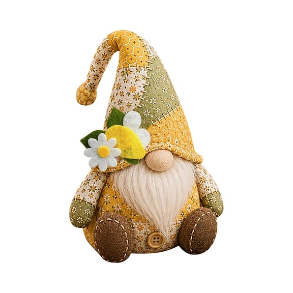 Patchwork DIY Gnome Kit with Sewing Pre-Cut, Patchwork Diy Kit Christmas Gnome Craft Kit, 3D Handmade Stuffed Patchwork Craft Set for Decorative Gnome Halloween Christmas Home Decor Projects Gift