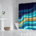 thumbnail image 2 of Dark Blue Marble Gold Line Pattern Shower Curtain 84"x72" ,Bathroom Decorative Shower Curtains Set with 12 Hooks,Modern Waterproof Washable Shower Curtain, 2 of 6