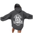 thumbnail image 2 of Womens Hoodie 2025 Be The Light Christian Hoodies with Pockets Hooded Sweatshirt Hoodie Women Pullover, 2 of 6