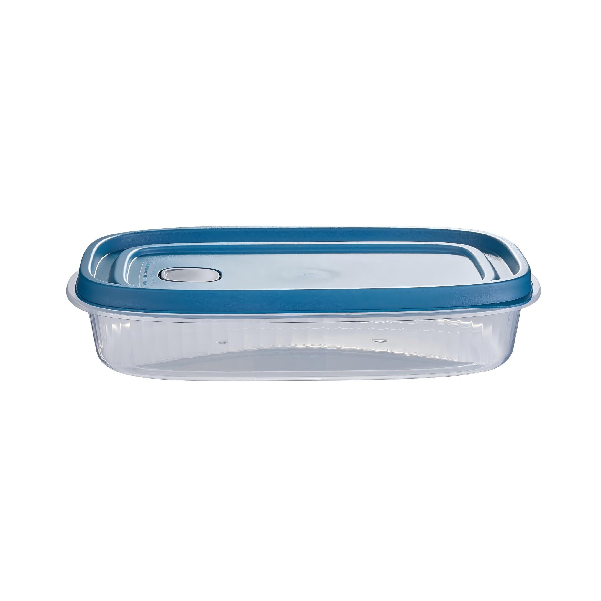 (2 pack) Mainstays Reusable Food Storage Container, Medium Rectangle, Plastic, 4-Pack, 4 Containers with Lids, 5.2 Cups, Ideal for Meal Planning