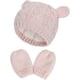 thumbnail image 1 of Adorables gorros de punto para niñas y niños, conjunto de gorro y guantes suaves para bebés recién nacidos, 1 of 5