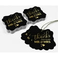 thumbnail image 5 of Inkdotpot Hang Tags Thanks From The New Wedding Favor Bracket Shape Gift Tags Real Gold Foil Bonbonniere Tag Pack Of 50, 5 of 7