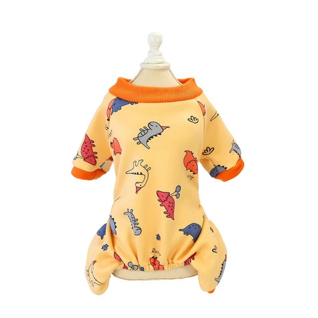 Mono de otoño para perros pequeños, ropa con estampado bonito para mascotas, pijamas malteses para Chihuahua y gatos
