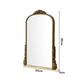 thumbnail image 3 of Traditional Baroque Arch Wall Mirror Antique Gold Mirror Wall Decor for Living Room Home 31.5" x 23.6'', 3 of 9