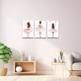 thumbnail image 3 of ZHONGYUTONG Ballerina Pictures Wall Art Ballet Canvas Little Girl Pictures Dancer Art Prints 3 Piece Pink Decor for Girls Room Bedroom (24.00" x 36.00" x 3PCS), 3 of 6