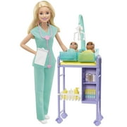 Barbie Careers Baby Doctor Playset with Blonde Fashion Doll, 2 Baby Dolls, Furniture & Accessories