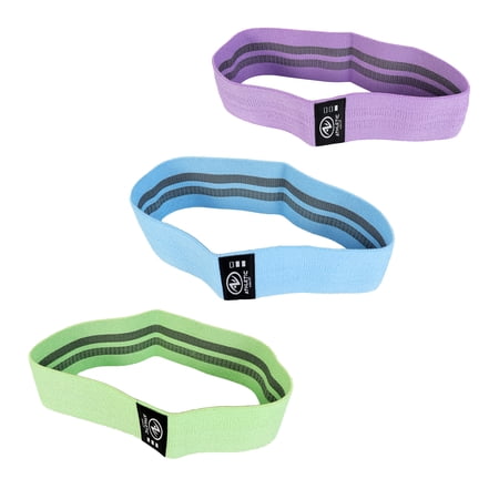 ATHLETIC WORKS FABRIC EXERCISE BANDS 3 DIFFERENT RESISTANCE LEVELS WITH CARRY BAG NON-SLIP AND ELEVATE YOUR FITNESS ROUTINE