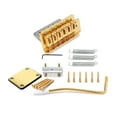 thumbnail image 2 of Guitar Bridge Decorative Multicolored Screws Handy Installation Metal Saddle Electric Plated Musical Equipment Neck Joint Plate Gold, 2 of 9