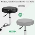 thumbnail image 4 of Uxcell 1-Pack Bar Stool Covers Round, for 12-14 Inch Chair Waterproof PU Seat Covers with Elastic Bands [Gray], 4 of 8