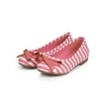 thumbnail image 5 of New Girl Fab Kicks K-Millie-1 Stripe Canvas Zip Bow Ballerina Flat Size, 5 of 5