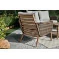 thumbnail image 2 of AE Outdoor Brookside 4-Piece Wicker Steel Outdoor Conversation Set w/ Gray Cushions Patio Furniture, 2 of 8