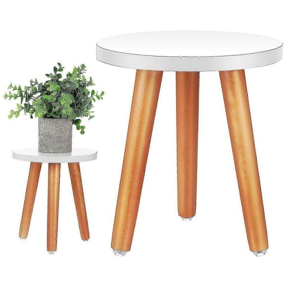 2 Pcs Plant Stools Plant Stand Indoor Small Plant Stand Plant Riser Plant Table Wood Plant Stand For Home